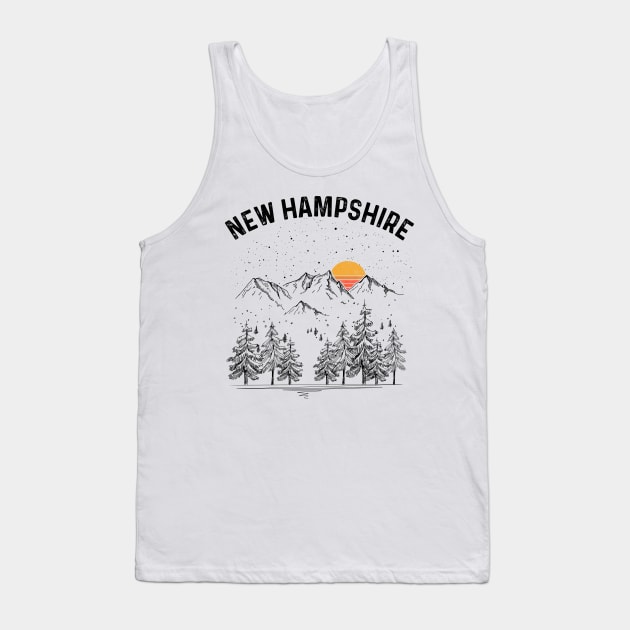 New Hampshire State Vintage Retro Tank Top by DanYoungOfficial